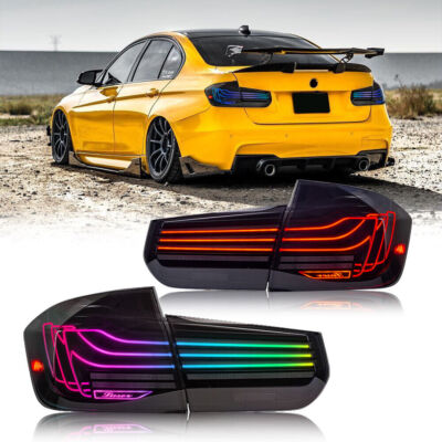 LED Tail Lights RGB For 2013-2018 BMW 3 Series F30 F35 F80 Rear