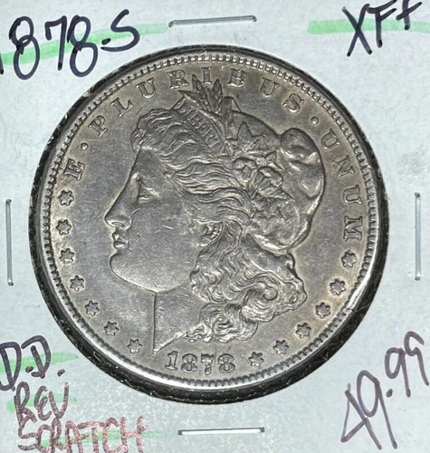 1878-S MORGAN SILVER DOLLAR ~ XF+ "REV SCRATCH" ~NICE COIN~  REF# D/D