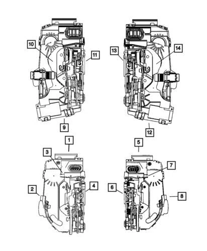 Genuine Mopar 2007-2010 Jeep Compass Manual Door Latch Rear Right 4589414AG - Imagem 4 de 4