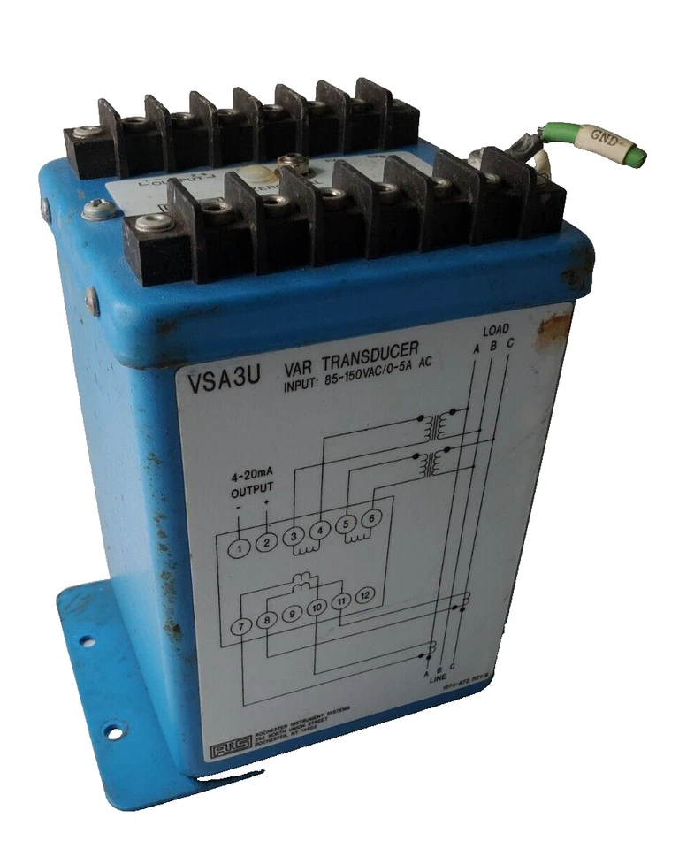 ROCHESTER INSTRUMENT SYSTEMS VAR TRANSDUCER VSA3U VSA3U-Z 85-150VAC/0-5A - Image 2 of 4