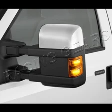 FIT FORD F250 F350 SUPERDUTY AMBER LENS SIDE MIRROR WHITE LED TURN SIGNAL LIGHTS