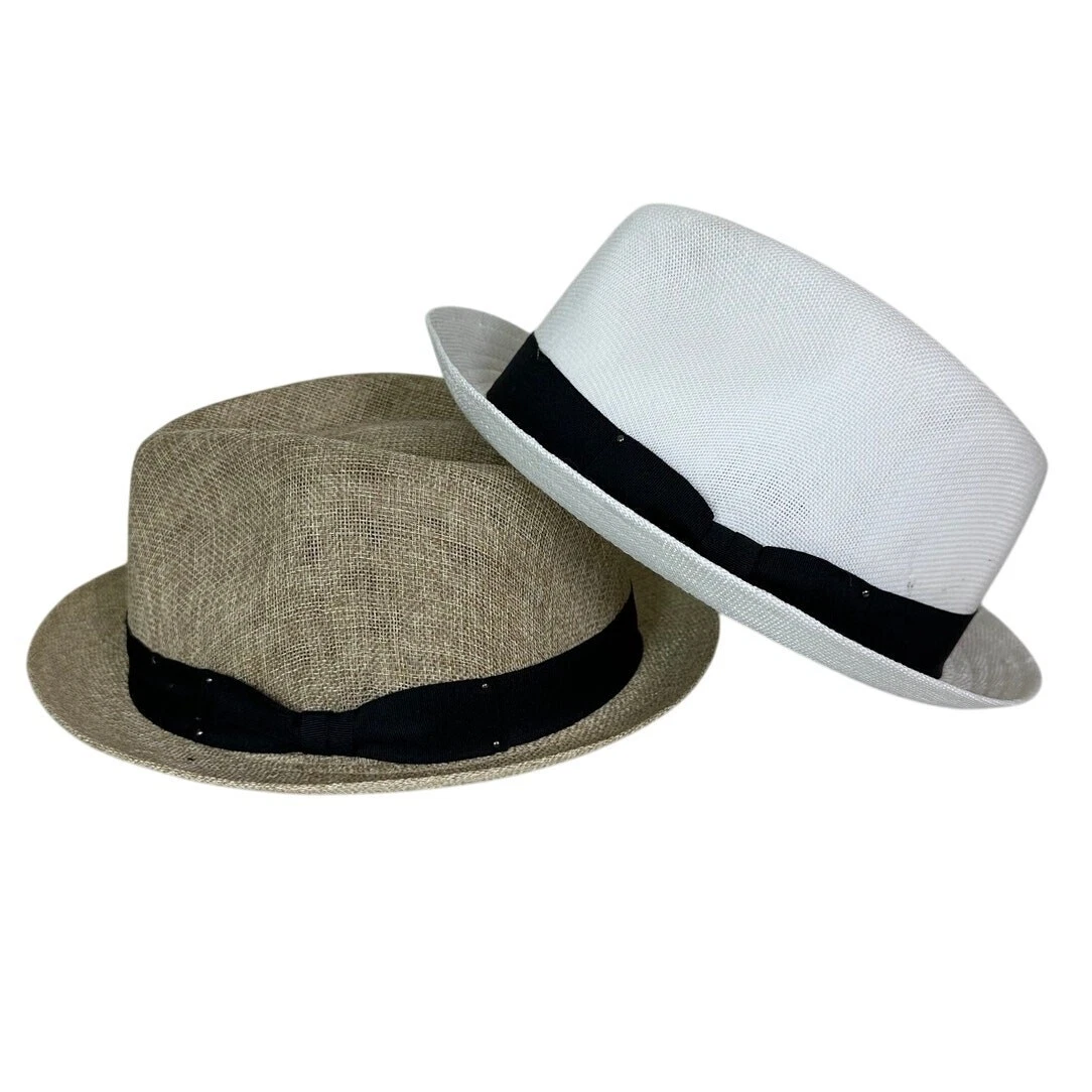 Epoch Men's Spring/Summer Fedora Porkpie Golf Sun 55% Linen 45% Cotton Size L/XL