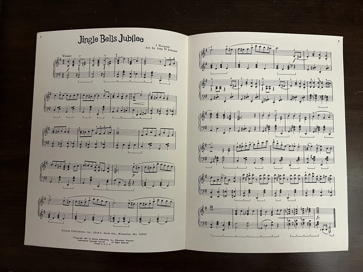Vintage Christmas Sheet Music Jingle Bells