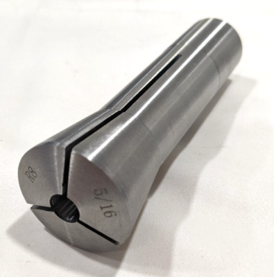 R8 Round Collet  5/16'' Bore  7/16-20 Drawbar Thread  Steel  231-4720