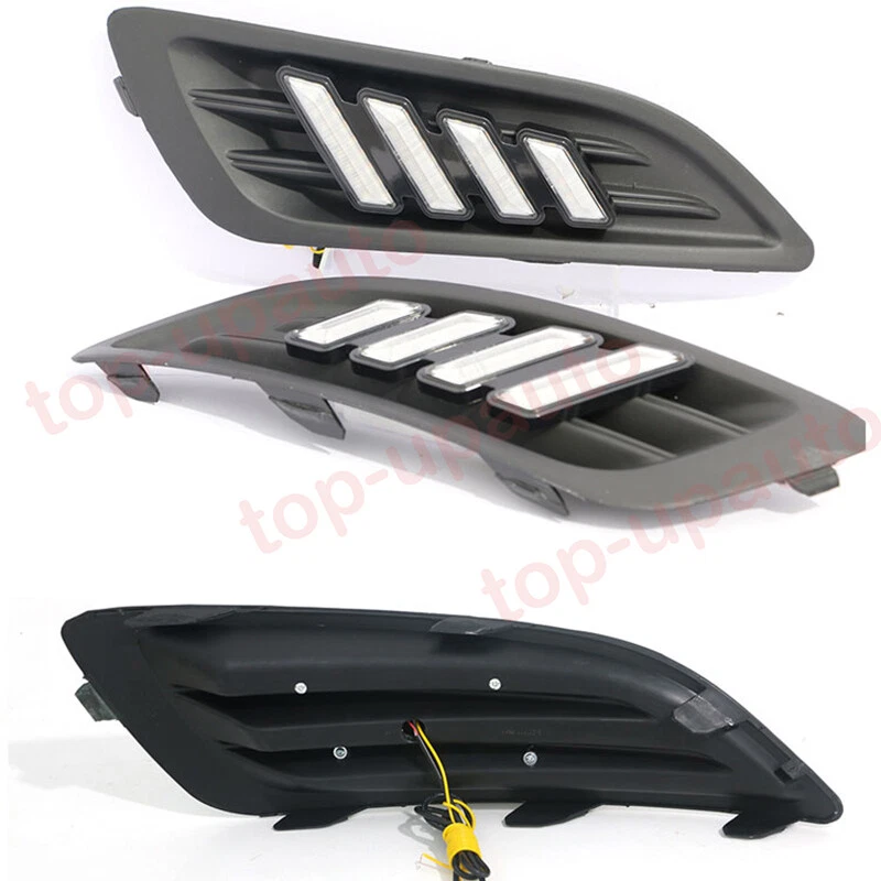 Luz de circulación diurna LED para Ford Fiesta 2014-2019 lámpara DRL intermitente 2 piezas Foto 3 de 4