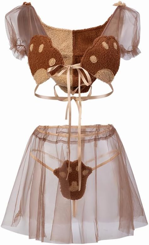 malymoon SWEET LINGERIE BEAR テディベア コスプレ 9点セット】Malymoon マリームーン テディベアギンガムファー