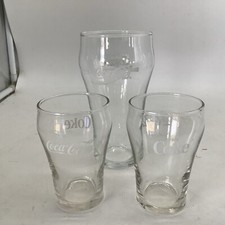 Enjoy Coke Coca-Cola Bell Glass Clear W White Letters Vintage 4 & 6” Lot Of 3