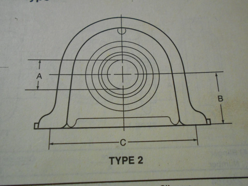 1962-1968 Dodge D300 D400 D500 D600 подшипник и поддержка приводного вала - DS14 662-014 - Изображение 2 из 4