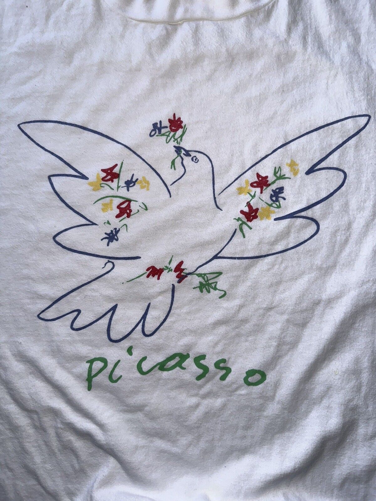 Vintage 80s Pablo Picasso Dove of Peace Art T Shi… - image 5