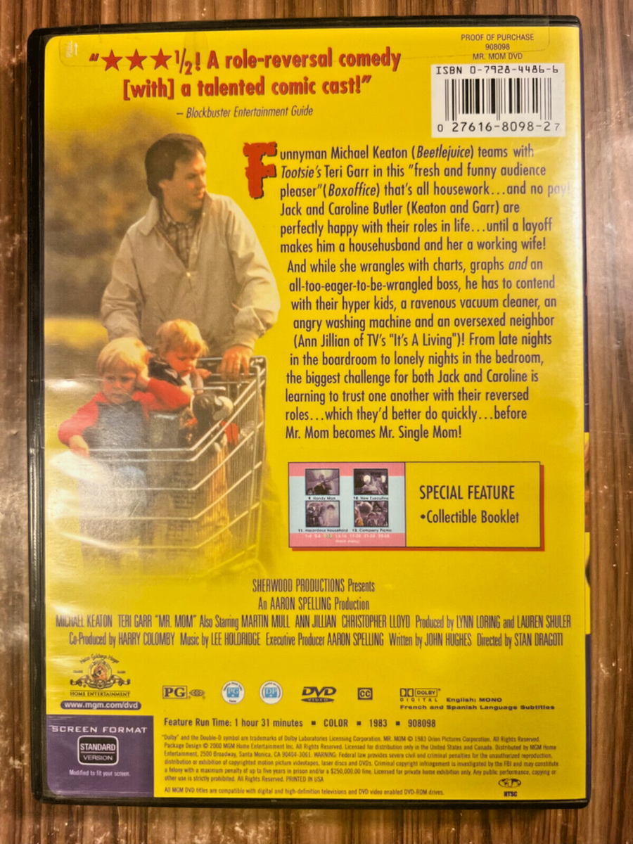 Mr. Mom DVD 1983 Movie Michael Keaton Teri Garr Comedy Romance