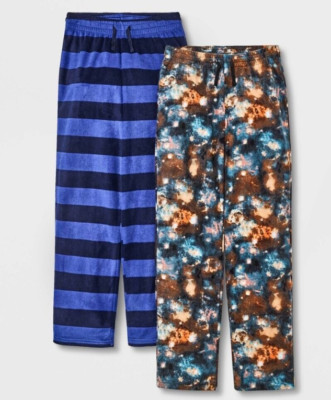 Cat & Jack Boy's 2 Pack Pajama Pants Pajama Pants Tie Dye & Blue Stripe XL (16)