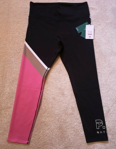 H\u0026M Black \u0026 Pink Leggings Size 