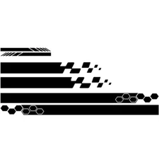 Sports Racing Vinyl Decal Sticker Strip Waterproof For Car Side Body Rear Mirror