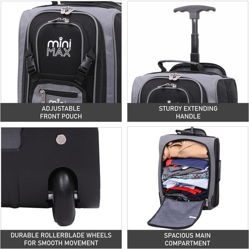 40x20x25 Ryanair Minimax borsa zaino a mano bagaglio a mano trolley da viaggio cabina bambini - Foto 11 di 24
