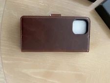 PULOKA LEATHER CELL PHONE CAS WITH CREDIT CAR SLOTS