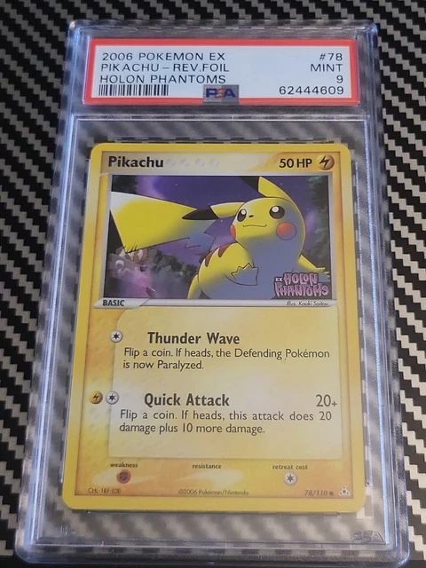 2006 Pokemon EX Holon Phantoms Reverse Foil Pikachu #78 PSA 9 Mint