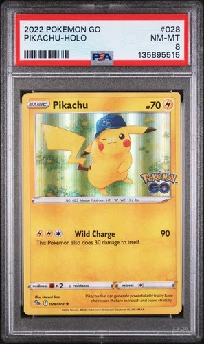 2022 POKEMON GO #028 PIKACHU-HOLO PSA 8