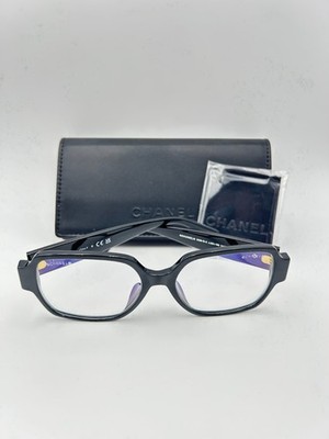 Chanel Eyeglasses  3438 S A 501/SB Black Gold Blue Light Heart 54 17 140
