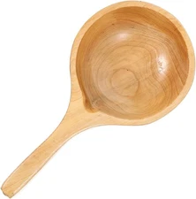 Cabilock Wooden Bathing Ladle, Solid Wood Rice Scoop