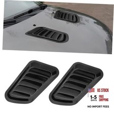 2PCS Universal Hood Air Vents, Car Hood Scoop Bonnet Vent, Hood Air Black