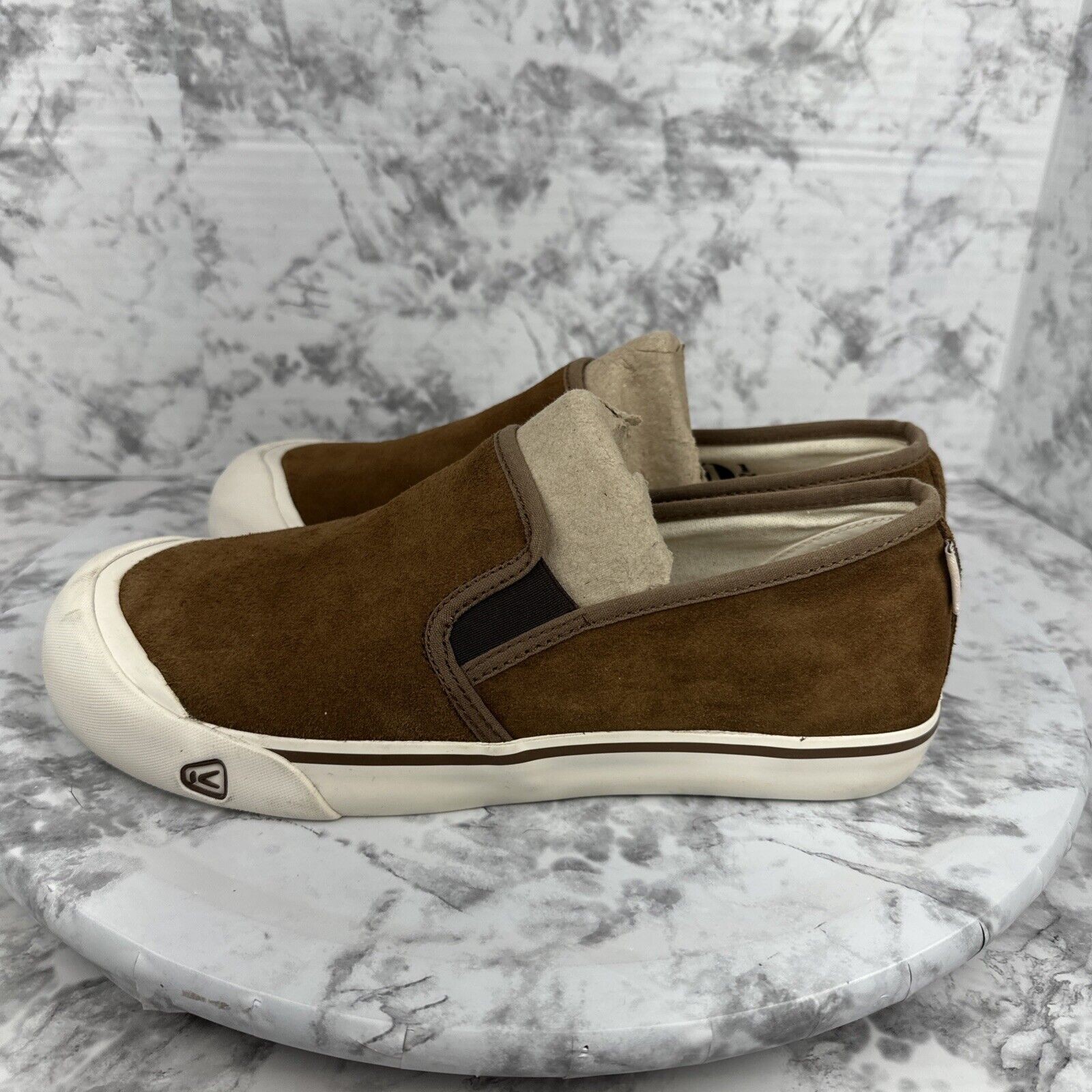 Sneaker slip on Keen uomo Coronado III taglia 10 5 marrone scamosciato casual comode