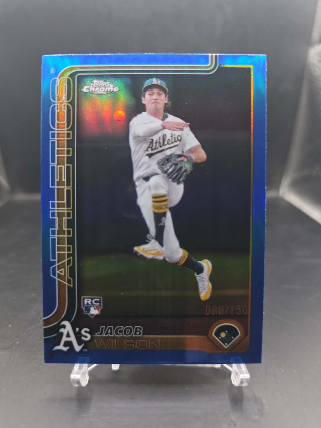 2025 Topps Chrome - Jacob Wilson #96 Blue Refractor /150 (RC)