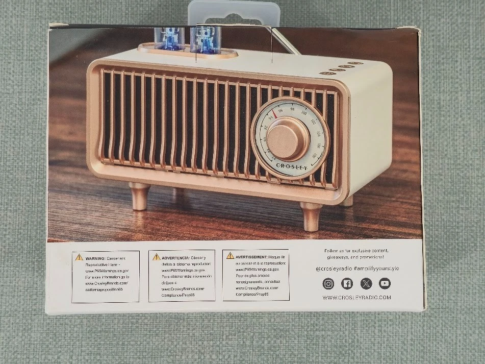 Crosley CR3043A-WS Milton Portable Rechargeable FM Radio Bluetooth-White Sand - Image 2 of 3