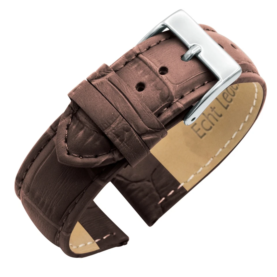 Eichmüller Uhrenarmband Alligator in 14/18/20/22 mm Kroko Prägung Kalbsleder - Bild 3 von 4