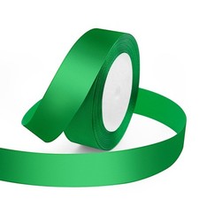 Green Ribbon 1 Inches x 25 Yards Satin Ribbons Perfect for Halloween Wreath C...