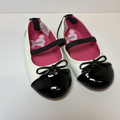NWOT Girls Toddler 5 Gymboree POSH & PLAYFUL Black White Dress Shoes Mary Janes