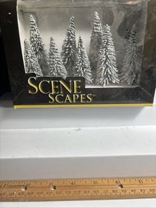 BACHMANN SCENE SCAPES 3" - 4" PINE TREES w/ SNOW  9 TREES/BOX ANY SCALE