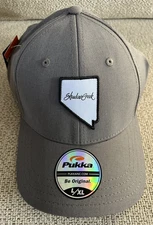 NEW W/TAGS CUSTOM PUKKA SHADOW CREEK GOLF COURSE A-FLEX PERFORMANCE CAP HAT GRAY