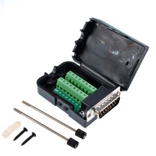 DB15 Male 15Pin Breakout Board Adapter with Case, Screw Terminal Connector fo...
