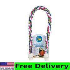 Vibrant 36" Large Bird Perch - Flexible Multi-Color Rope with Joint Support
