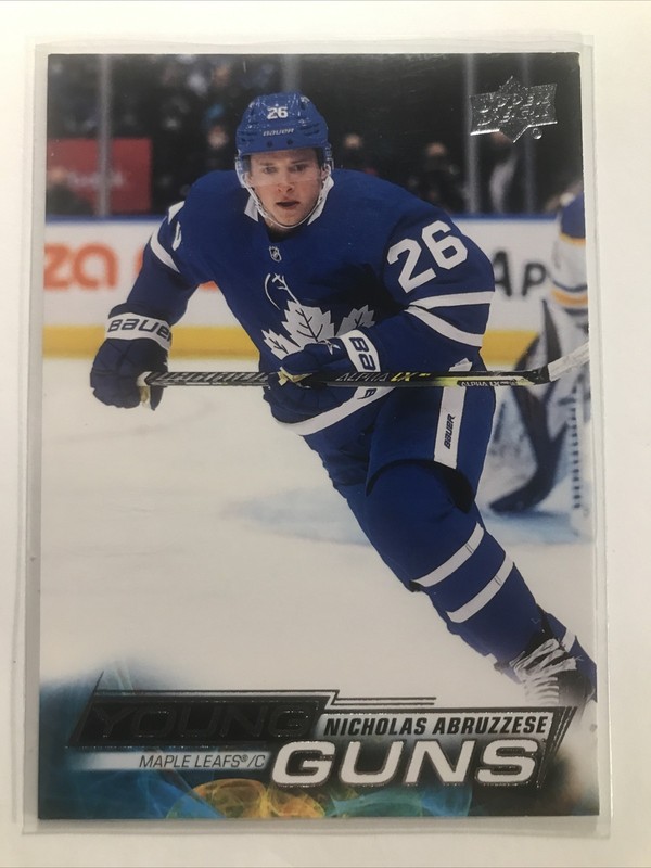 Nicholas Abruzzese 2022-23 Upper Deck #234 YOUNG GUNS ROOKIE RC SP Maple Leafs