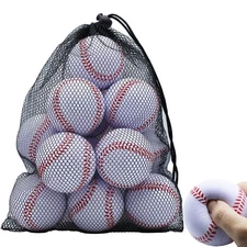 Baseball, Foam Baseballs 12 Ball Pack Practice Training Baseballs Unmarked Ba...