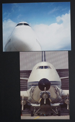 AK 2 Postkarten Flugzeug Boeing 747 Lufthansa.