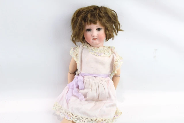 4 Heubach Koppelsdorf Bisque Head Antique Doll Composition Body w/ Clothing