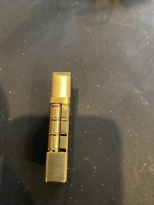 Vintage S.T. Dupont Brushed Gold Lighter With Horizontal Lines