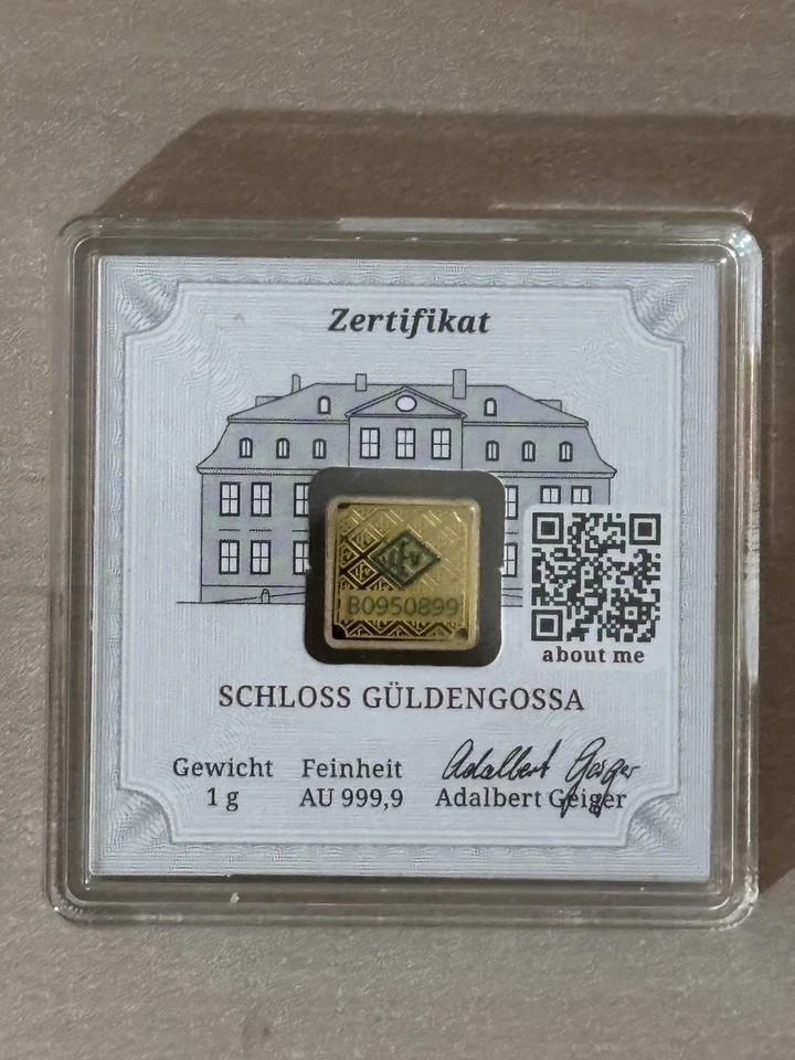 Geiger 1 grama ouro 999,9 em ensaio - Imagem 3 de 3