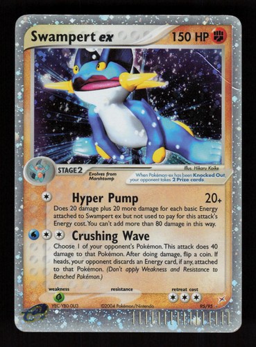 Swampert ex EX Rare Team Magma vs Team Aqua 95/95 Holo Damaged
