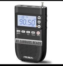 J-618 Portable Radio AM FM to Bluetooth Earphone, as Bluetooth Speaker, 2000m...