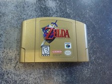 Zelda: Ocarina of Time Gold Collector's Edition (Nintendo 64, N64) Gold Cart 