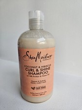 Shea Moisture Curl Shine Shampoo Thick Curly Hair Coconut Hibiscus, 13 oz