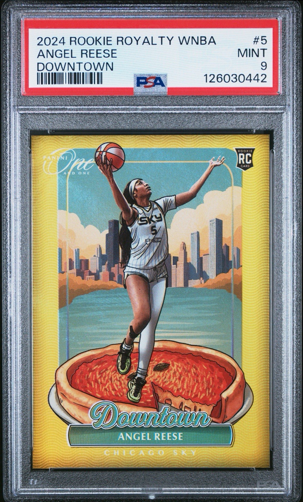 Angel Reese 2024 Royalty WNBA Rookie Downtown #5 Psa 9
