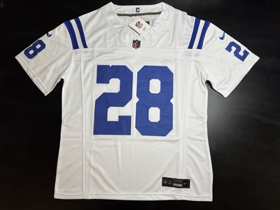 Medium Jonathan Taylor #28 Vapor FUSE Jersey White Colts EQRep