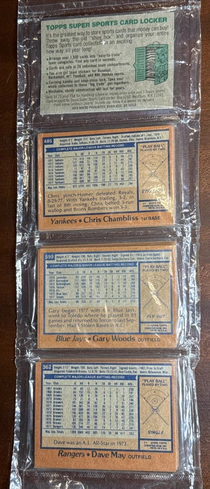 1978 Topps Baseball Rack Pack Possible Murray & Molitor Rc BROOKS ROBINSON TOP - Image 4 of 4