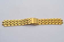 TITONI STAHL ARMBAND 20MM BRACELET STAHL SCHÖNER ZUSTAND VERGOLDET