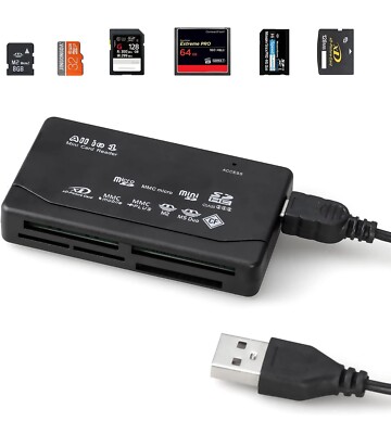 Memory Card Reader Mini 6-IN-1 High Speed For CF xD SD MS SDHC