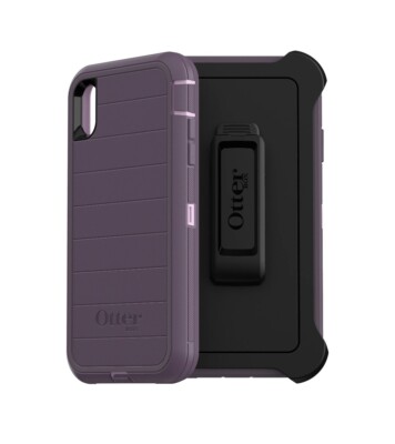 OtterBox Defender Series Pro Rugged Case w/ Belt Clip, iPhone XS Max - Purple 